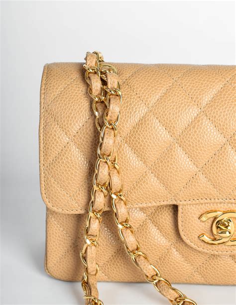 chanel classic caviar medium beige|Flap Bags .